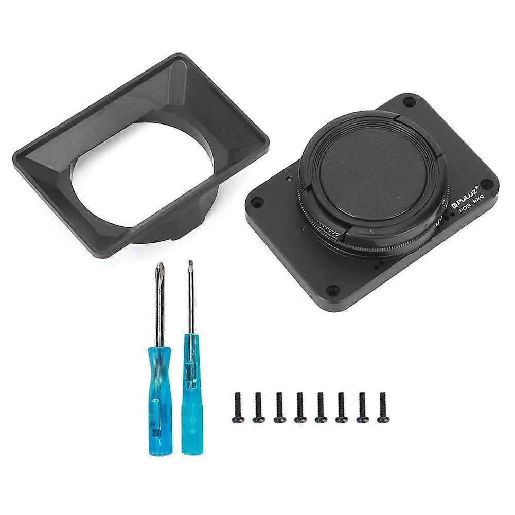 PU319B UV Filter Lens Front Protector Panel Replacement with Hood Accessory for Sony RX0/RX0 II