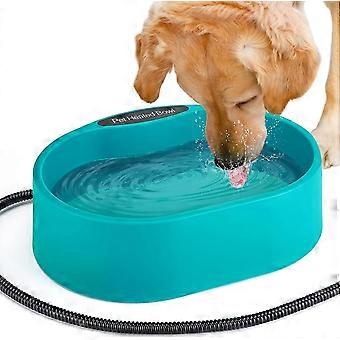 Extra große beheizte Wasserschale für den Außenbereich, 35-W-Thermostatsteuerung Heizungsschüssel für Haustiere mit 2,6 m bissfester Schnur für Winterhunde, Katzen, Hühner, Enten, S