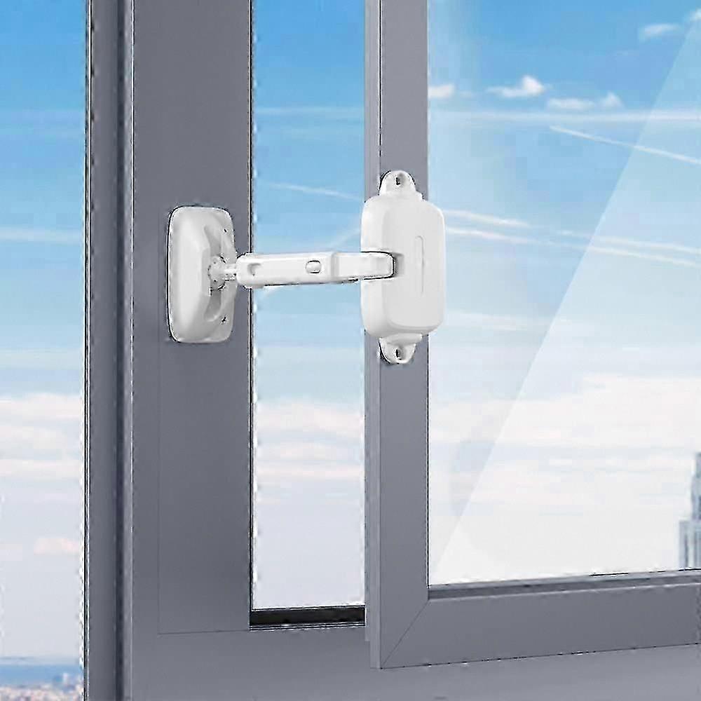 Adjustable Window Gap Size Baby Safety Window Restrictor, Childproof Window Safety Lock (White)