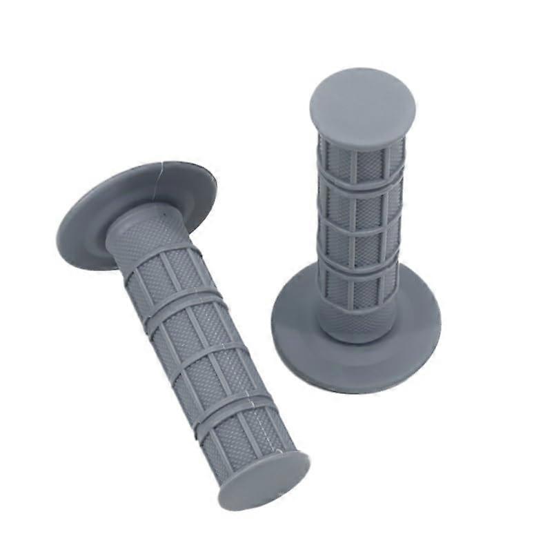 Universal 7/8'' 22mm Handle Grips for Dirt Pit Bike Motorcycle Motocross Compatible Grey Rubber Handlebar Grips