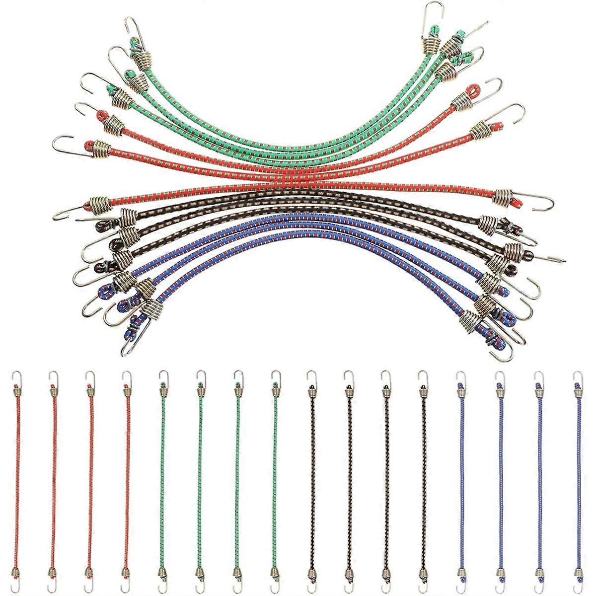 12 Pack Bungee Cords 10 Inch for Bicycle Roof Tent