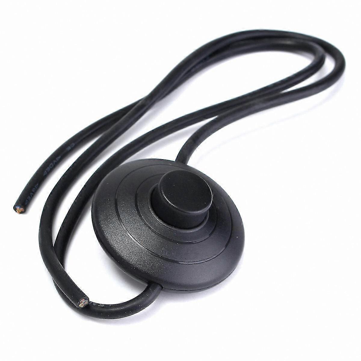 1M Circular Lighting Button Switch with 3-Core Inline Flex Cord for Table Desk Lamp