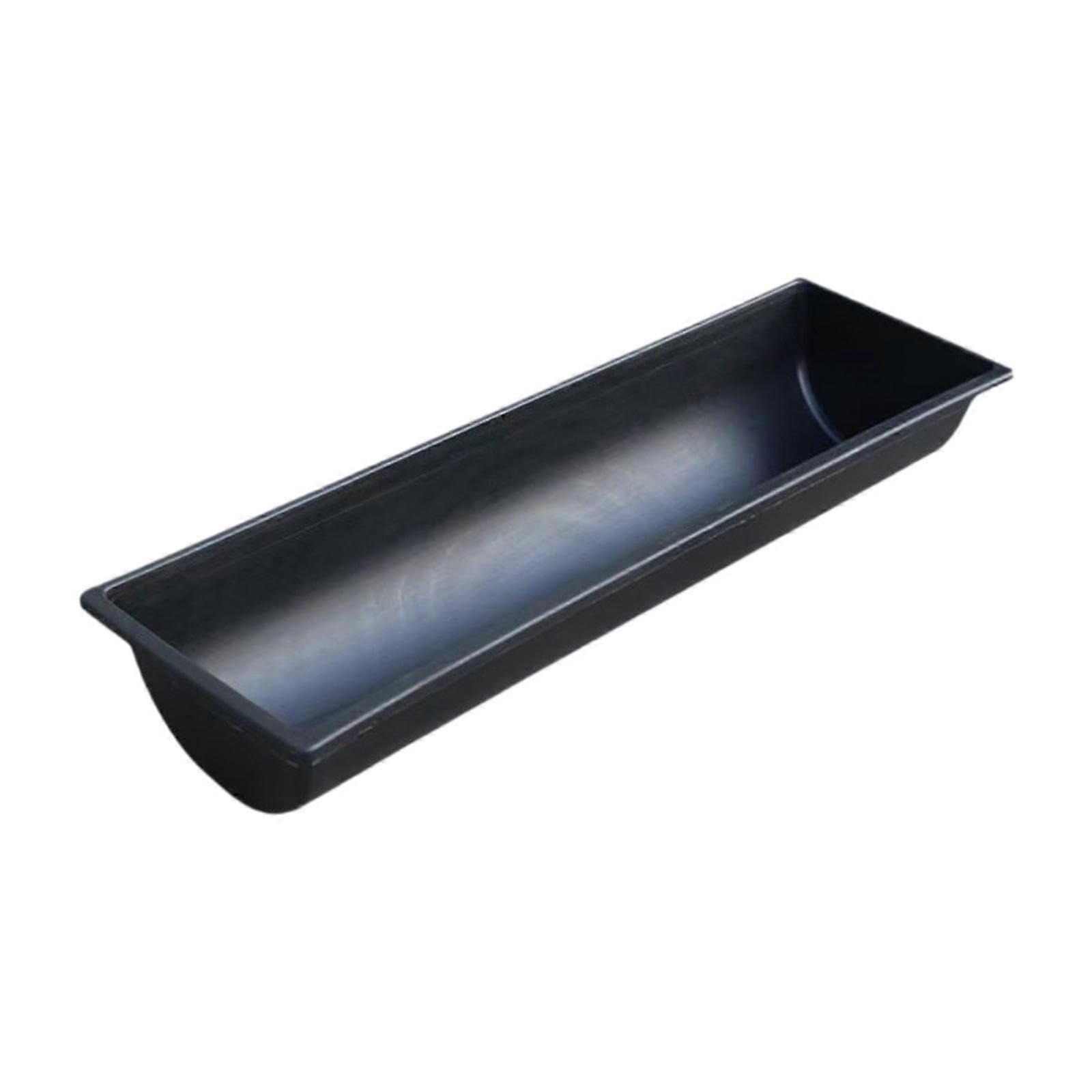 Feeder Waterer Thickened Large Capacity 100 Cm Poultry Livestock Water Trough For Horses Cattle Calf Deer Black 30X18 Cm