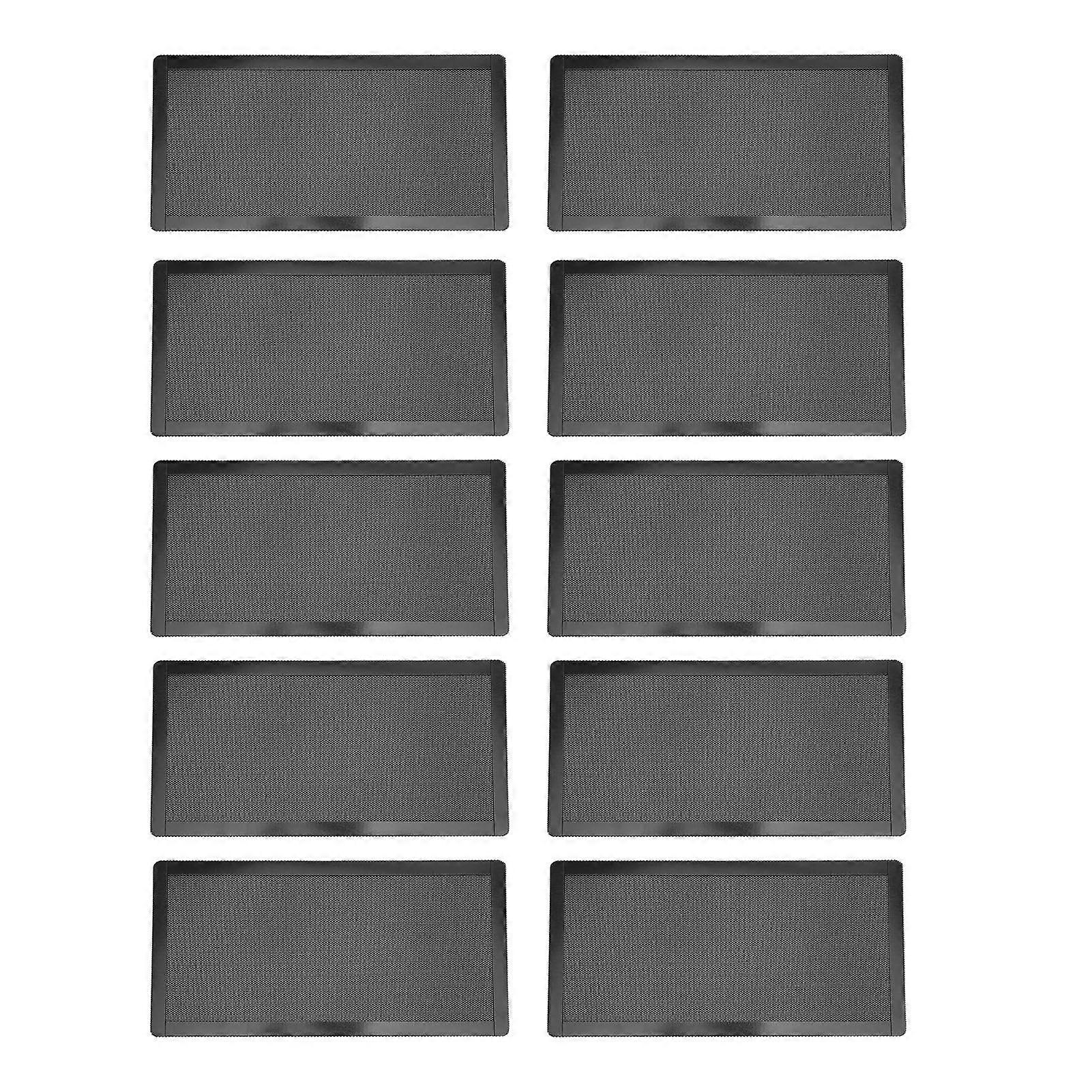 10pcs PC Fan Dust Mesh Filter PVC Computer PC Case Dust Proof Filter Cover Magnetic Black 120x240mm