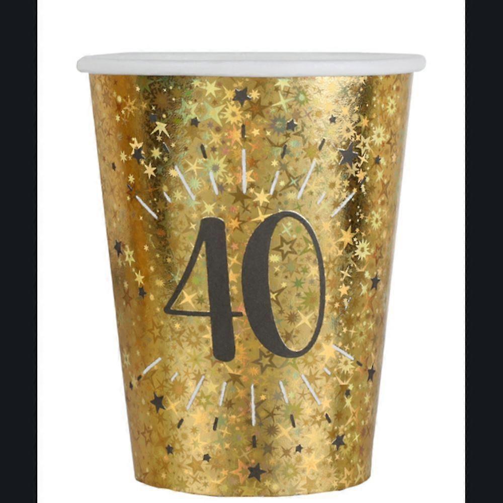 ブラック&ゴールドエイジ40紙コップ