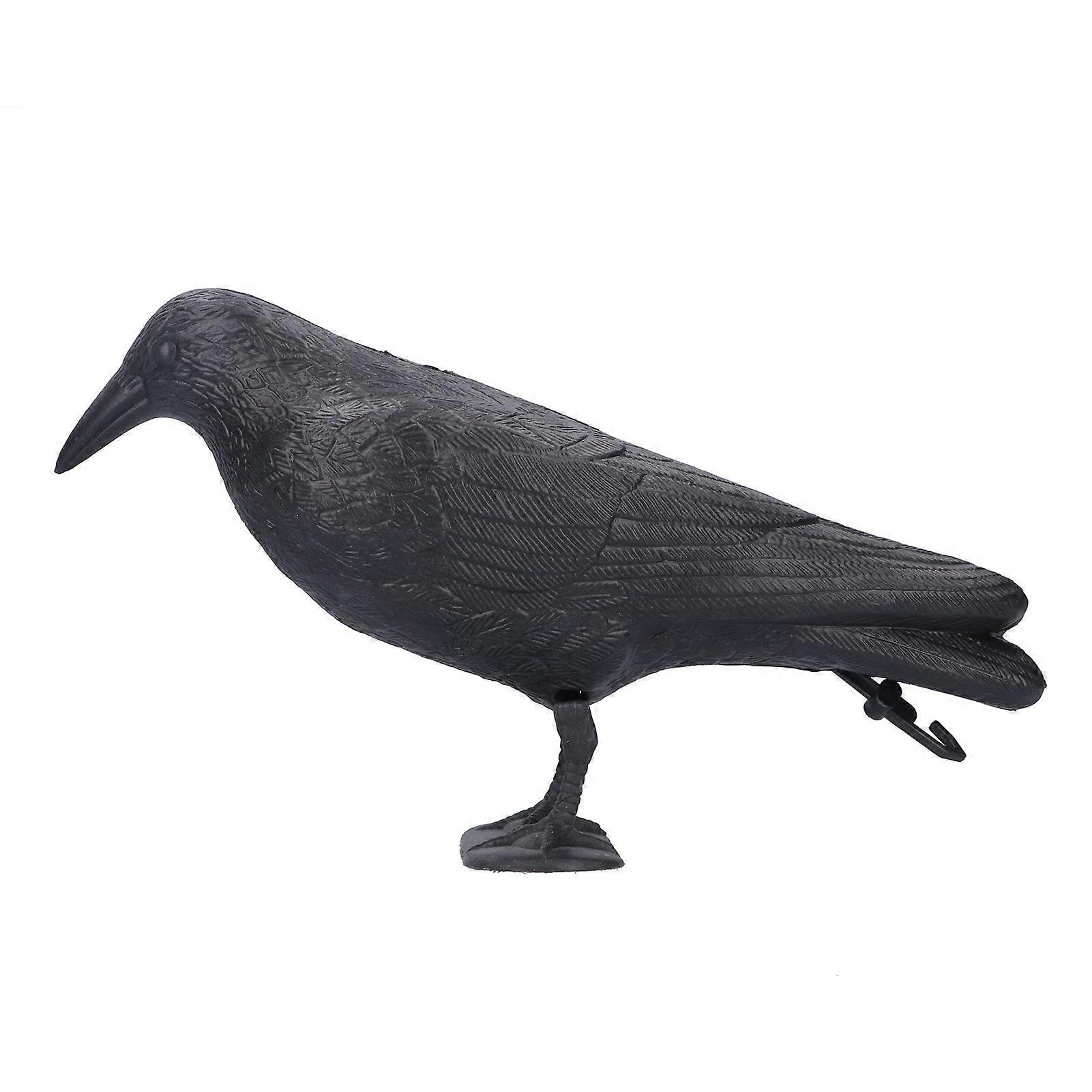 Simulation Plastic Crow Statue Hunting Bait Decoys Tool for Outdoor Garden Decoration