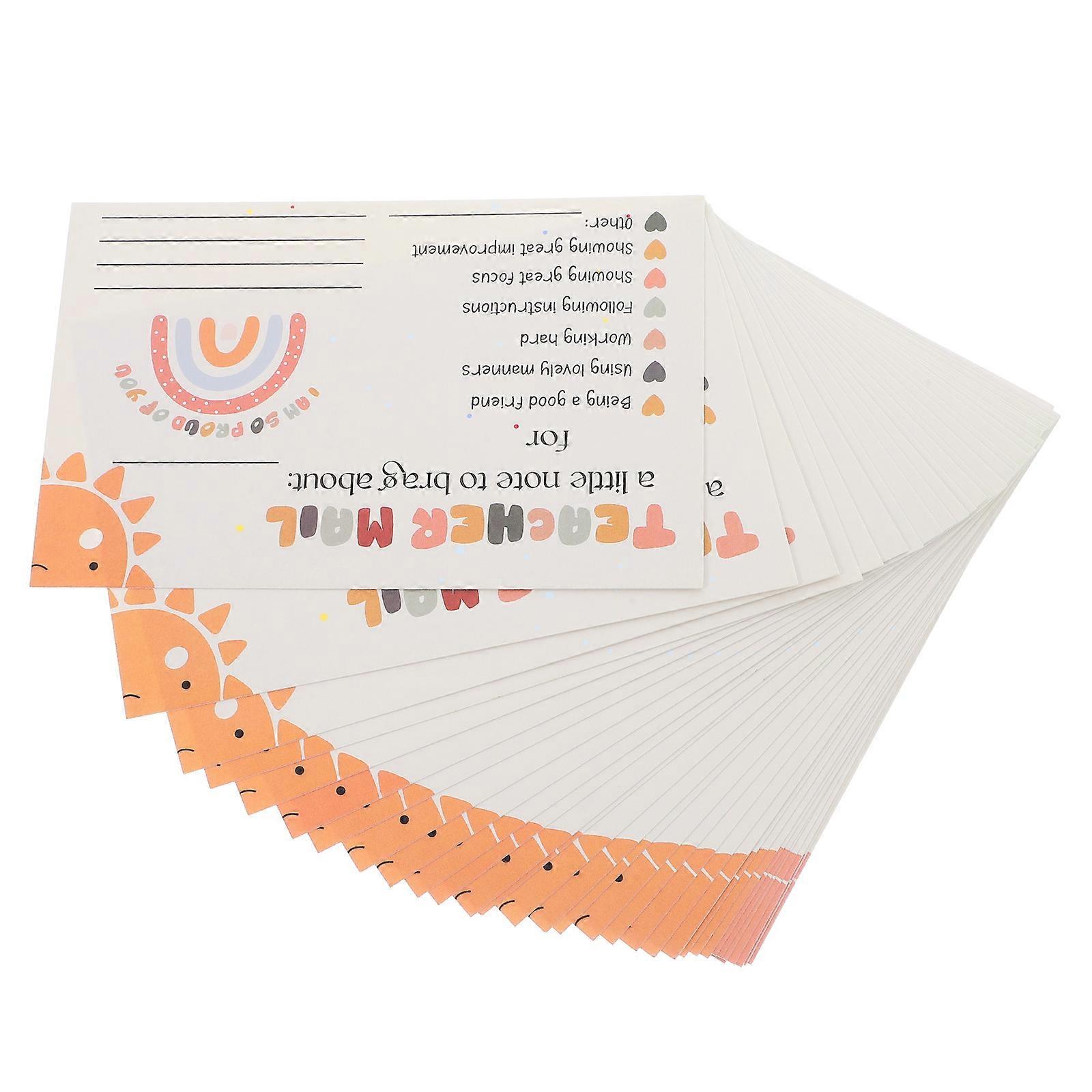 Rainbow Teacher Mail Cards for Positive Communication 50Pcs
