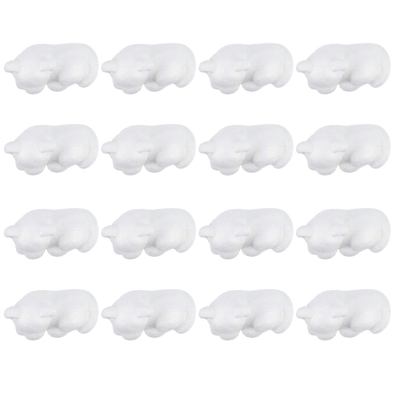 Painting Toy Set Tiger Shape Animal Crafts White Foam Trains Operational Ability 40Pcs