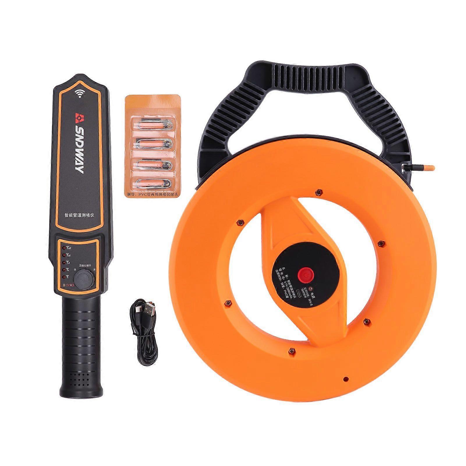 Pipe Blockage Detector 20m Range Waterproof Probe Accurate Positioning Pipeline Clog Tester