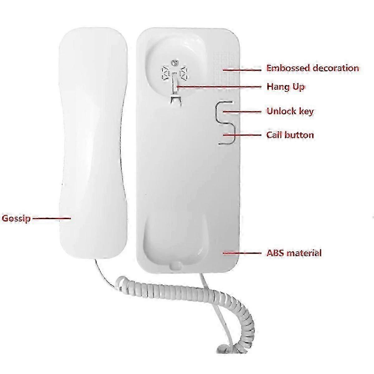 Doorbells 2 Wire Audio Phone Without Outdoor Station Electronic Intercom Apartment Building Door Handset-B16