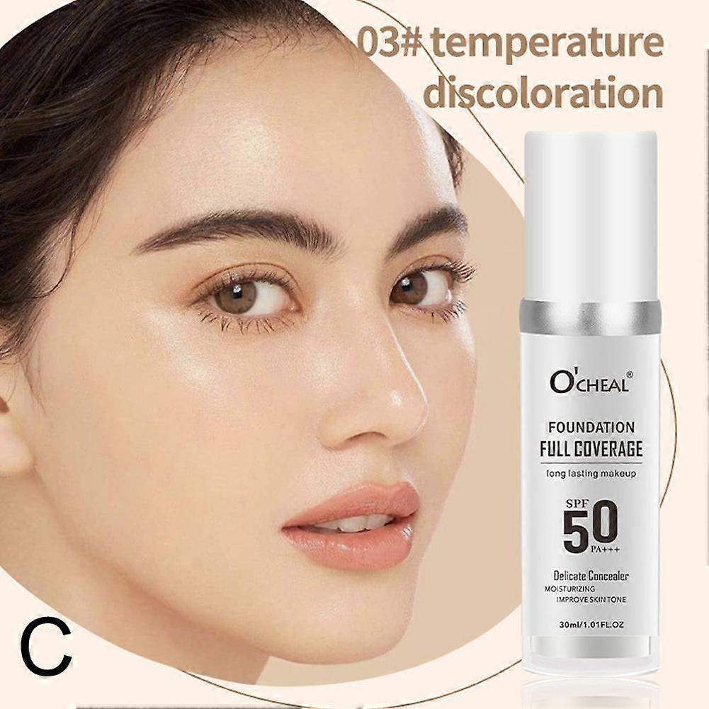 Lightweight Liquid Foundation with Plant Extract 30ml Oil-Free Long-Lasting Natural Coverage for All Skin Types