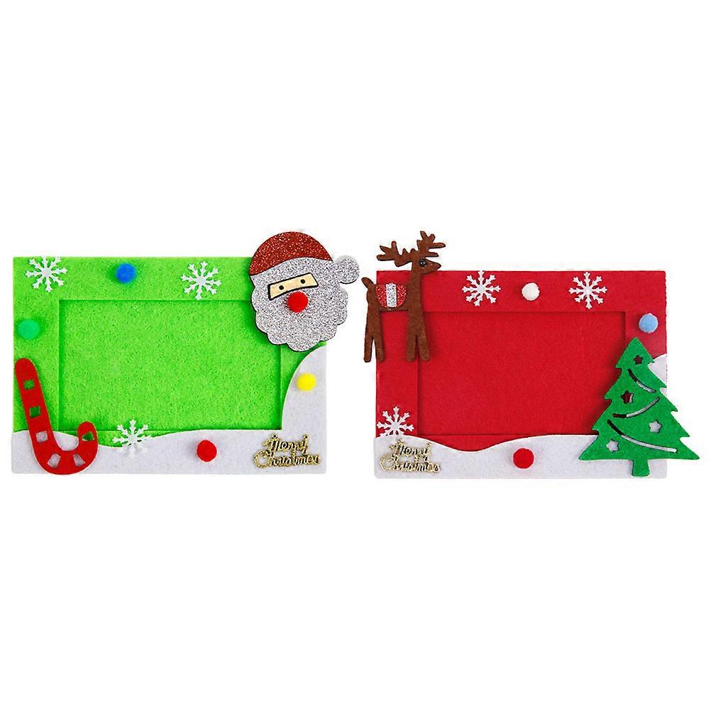 Assorted Color Christmas Felt Photo Frames for Holiday Display 6Pcs