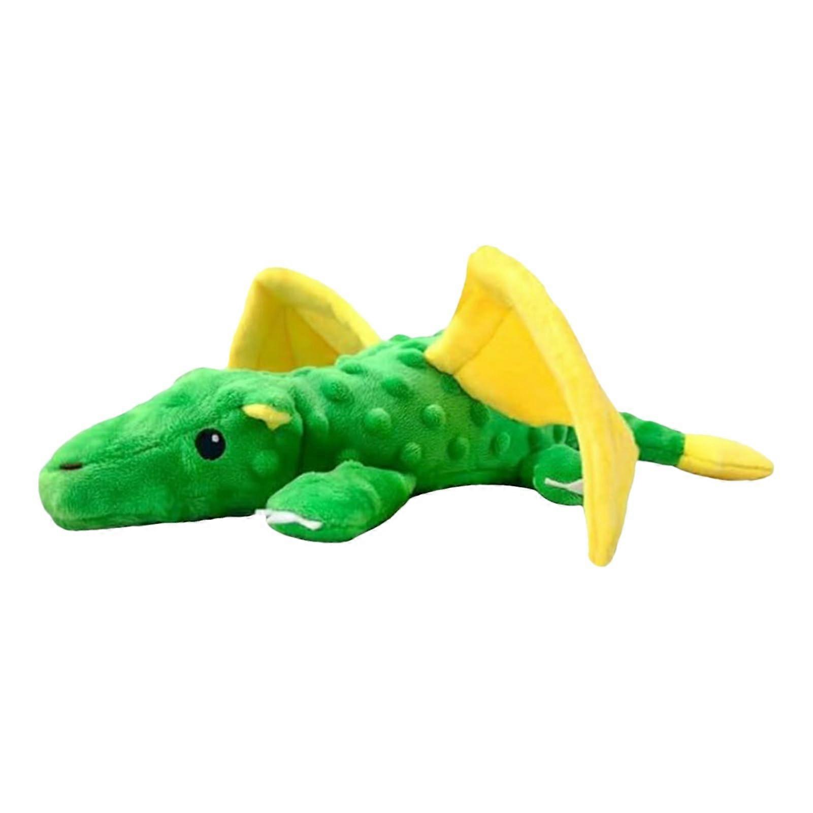 Cute Plush Green Dinosaur Shape Dog Stuffed Animal Chew Toy Bite Resistant Two Pack Training Toy for Pet Shops