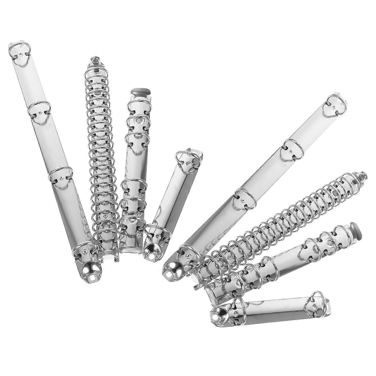 Loose Leaf Binders 3 Sets DIY Book Making Accessories Ideal For Project Organization 17.50X2.00X2.00cm Silver Metal 3Sets