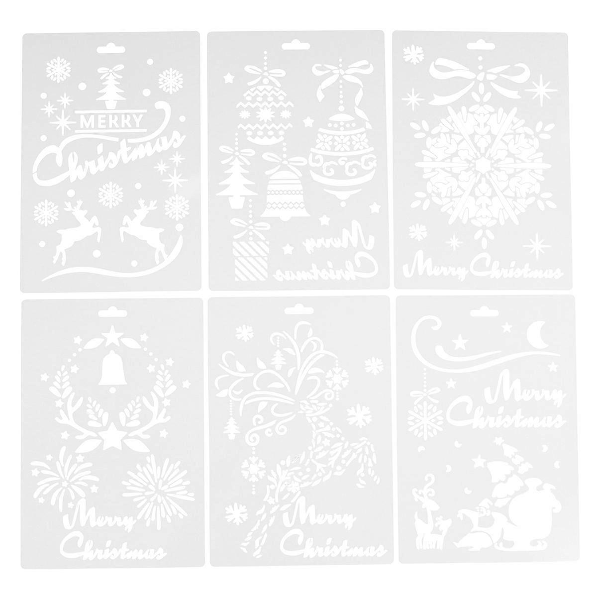 Christmas Layering Stencils for DIY Drawing Crafts 24 Sheets