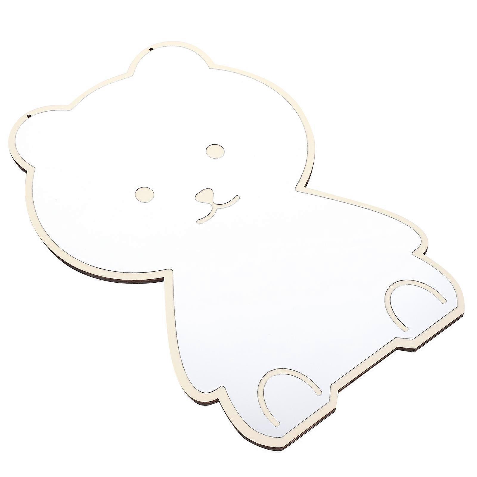 Creative Bear Shape Acrylic Wall-Mounted Mirror Pendant 4Pcs