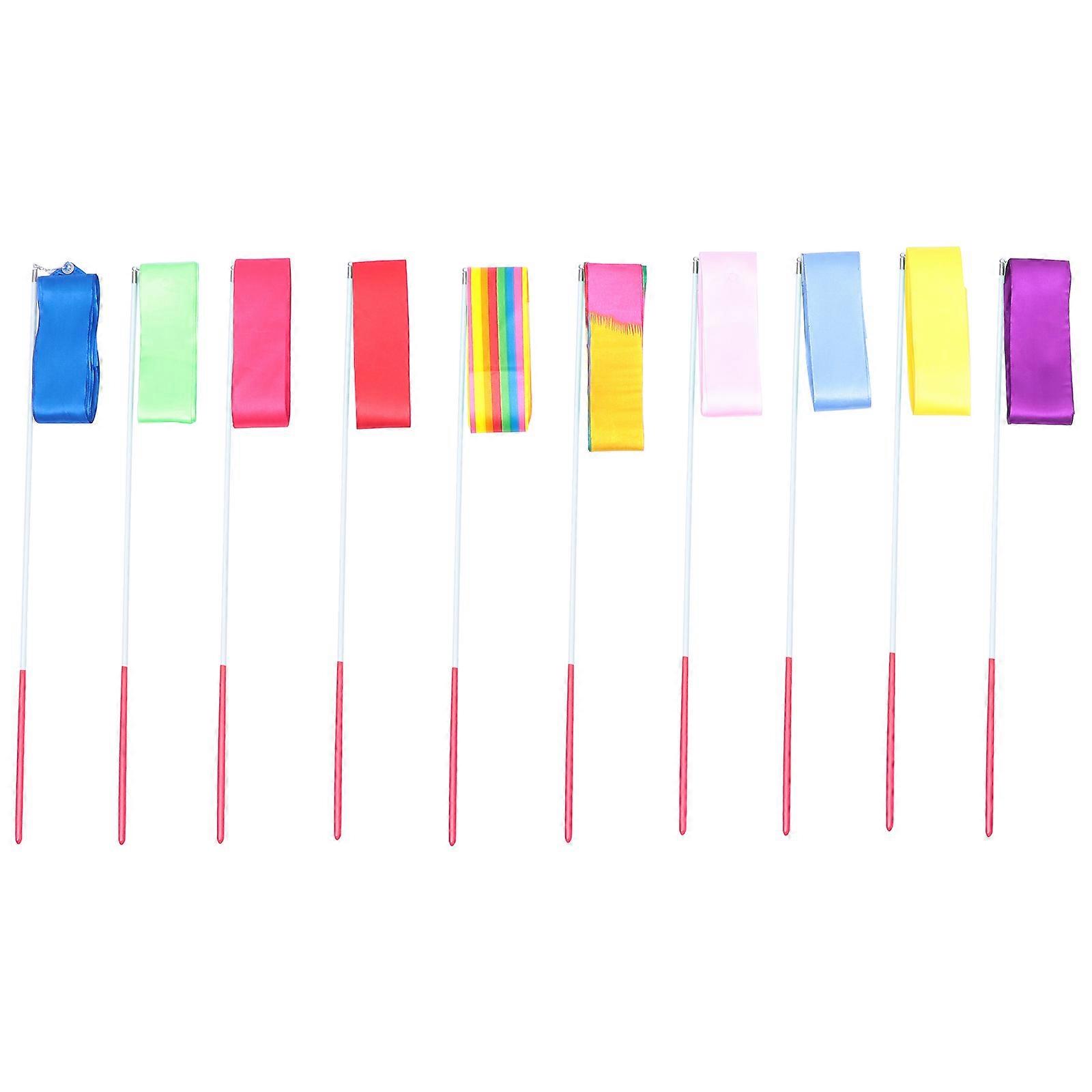 Performance Ribbons Gymnastics Ribbons for Training 10Pcs Assorted Color