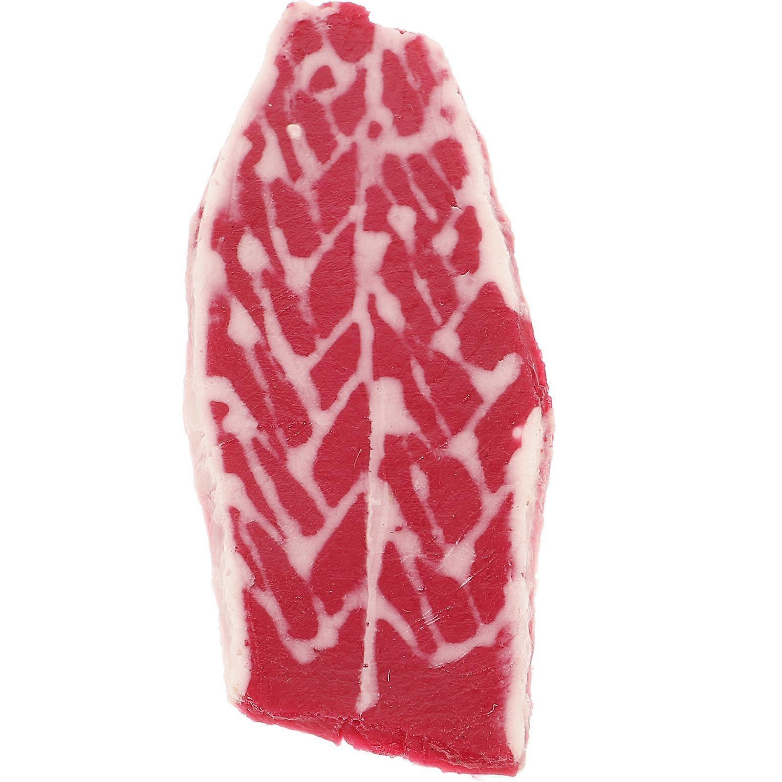 Fake Meat Beef Model for Decoration 4Pcs Red PVC Kitchen Prop Display