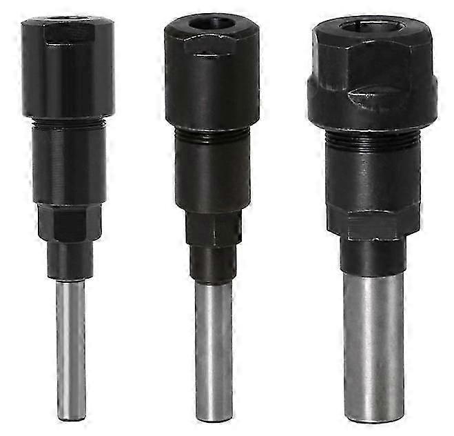 3Pcs Router Collet Extension Bit and Trimming Cutting