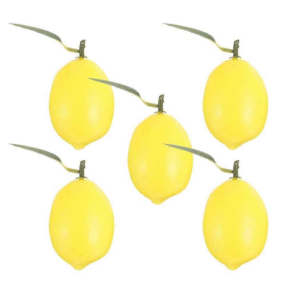 Artificial Lemon Model Foam for Decoration 10Pcs Realistic Fruit Decoration