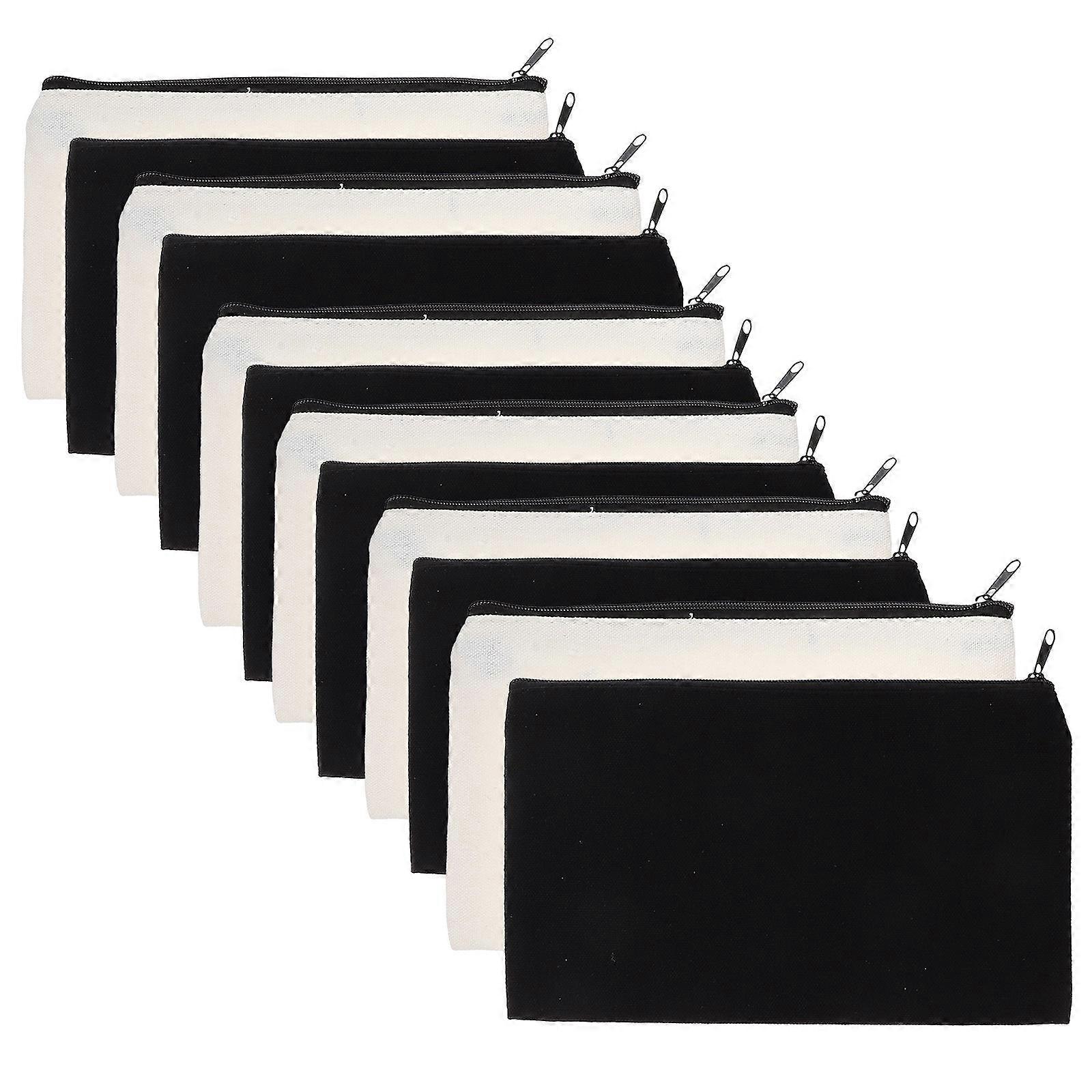 DIY Canvas Zipper Bag for Storage 36Pcs Assorted Color Pencil Bags
