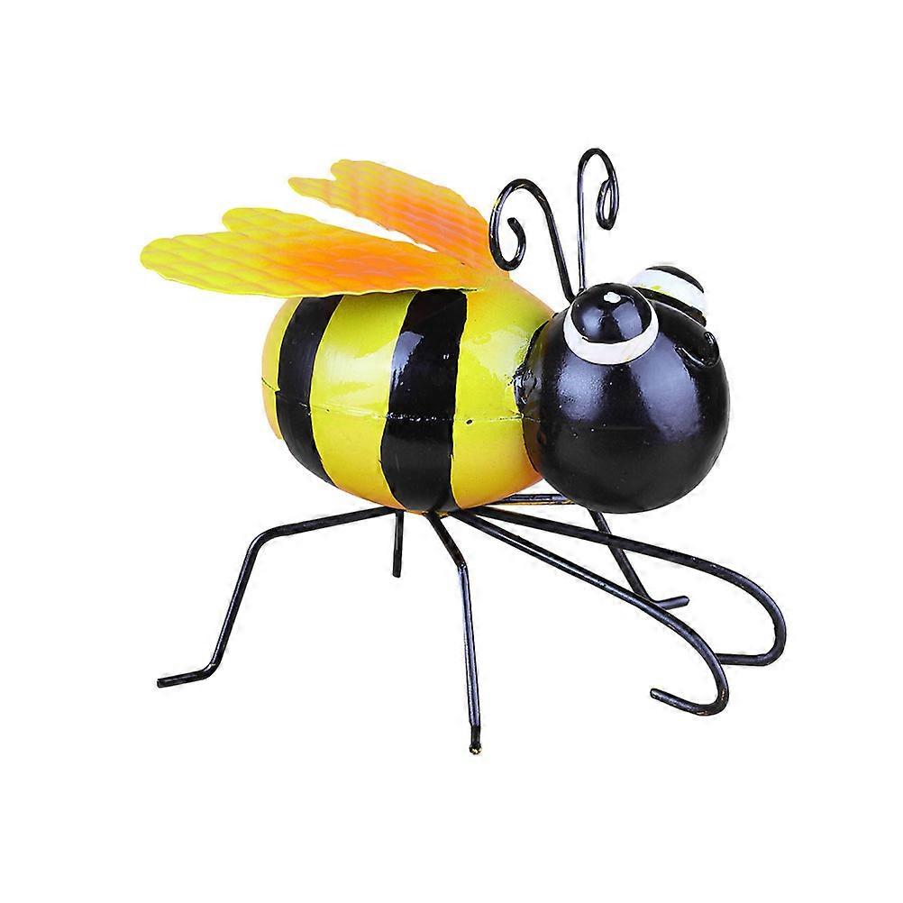 Iron Bee Wall Hanging Ornament for Decor 2Pcs Decoration