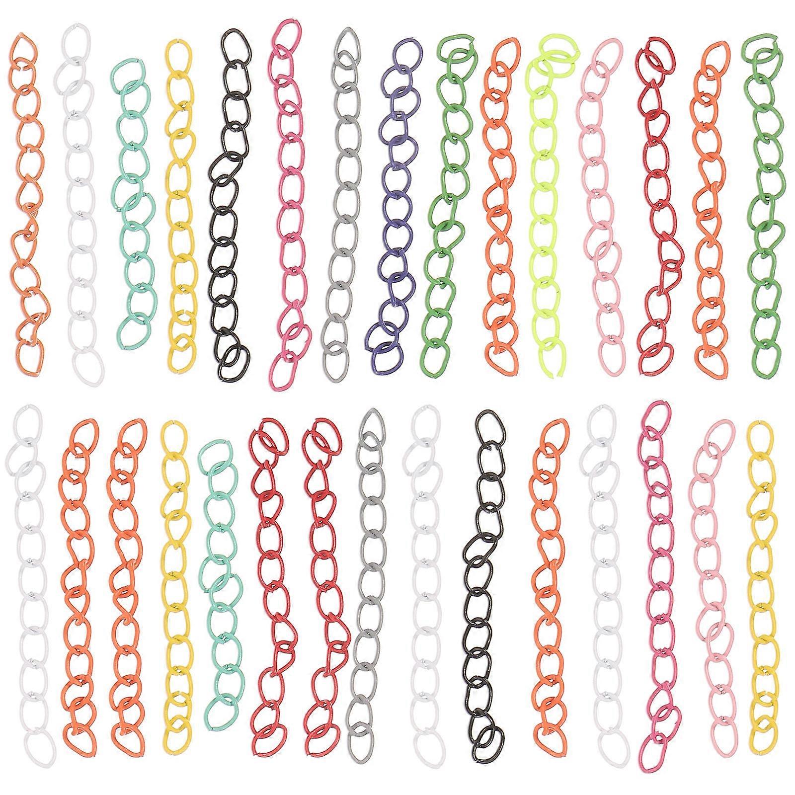 Jewelry Chain Extender Iron Chains for DIY Bracelet Making 60Pcs