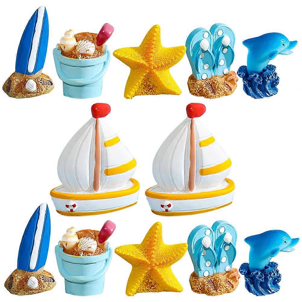 Home Use Resin Mediterranean Style Microlandscape Decorations 60Pcs