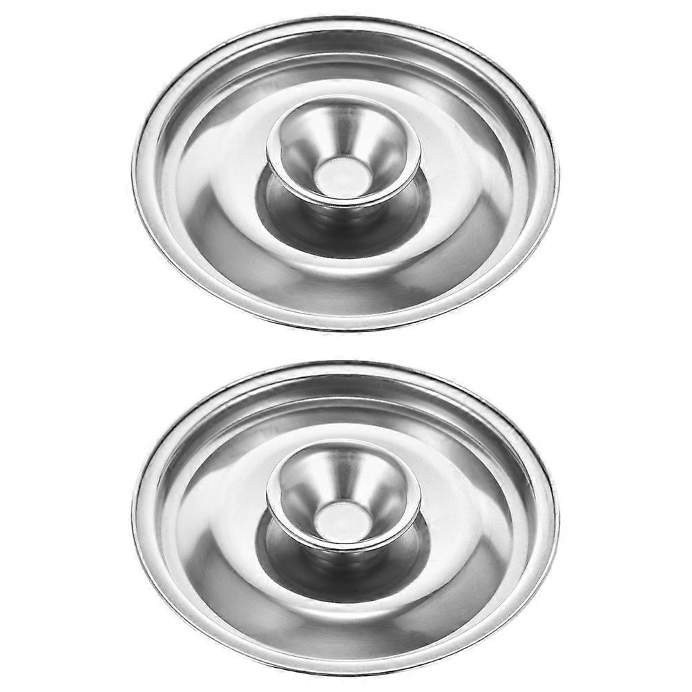 Stainless Steel Condiment Jar Lid Simple and Elegant Appearance For Households 2Pcs