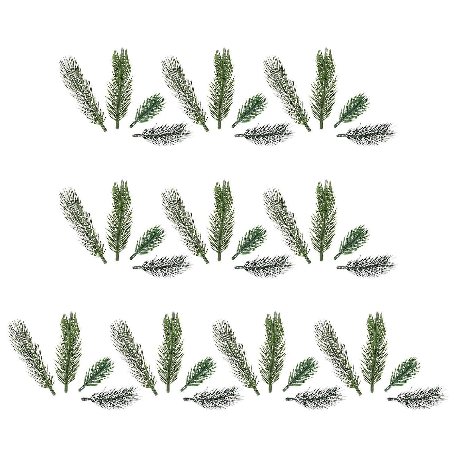 Christmas Pine Cone Picks Artificial Pine Needles for Decoration 80Pcs