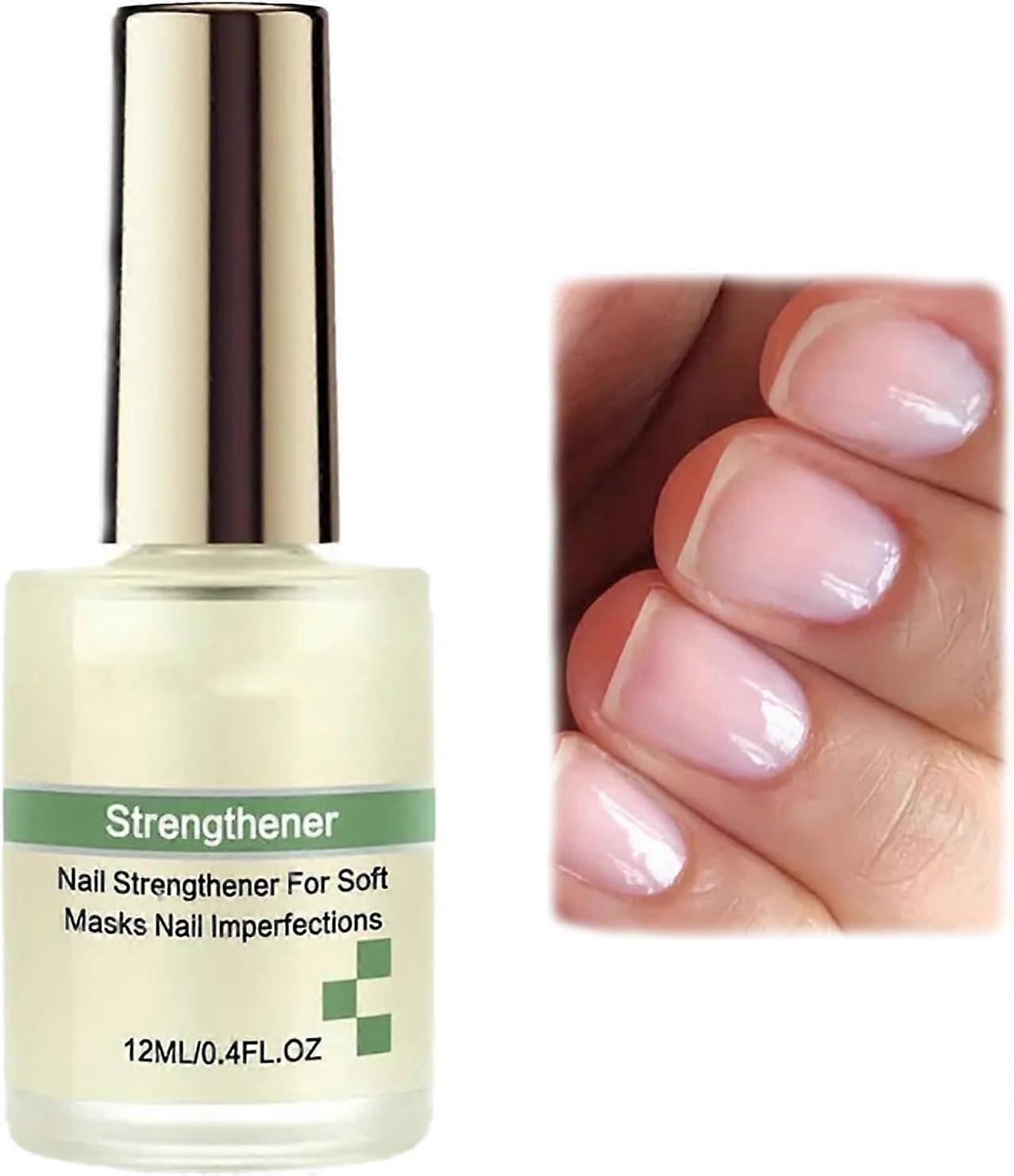 Nagelförstärkare - Extra stark nagellacksförstärkare för skadade naglar - Nagelhärdande reparationsserum för nageltillväxt - Nagelförstärkande behandling