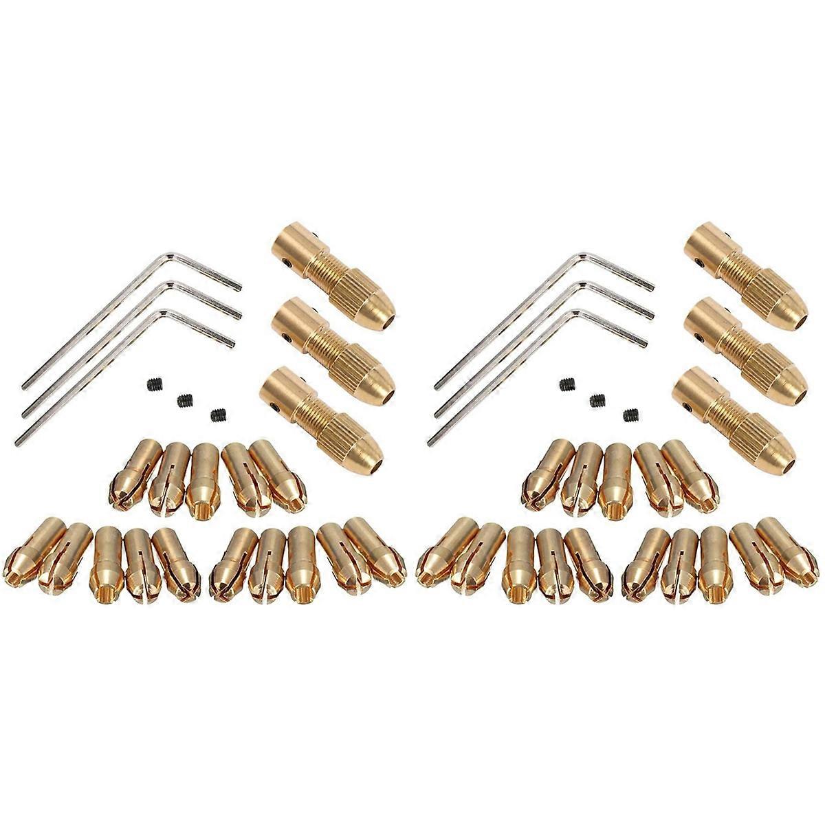 3 Sets 0.5-3mm Brass Drill Chuck Fit for Rotary Tools