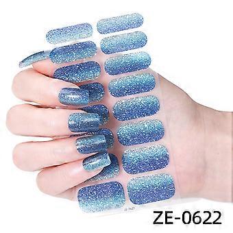 Neue Weihnachten 16 finger zwiebel pulver heißer gold nagellack film nagel aufkleber 3D nagel aufkleber volle aufkleber ZE-0622 bare chip + nagel datei