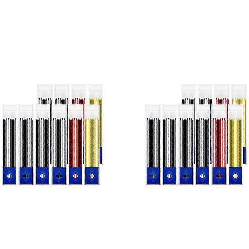 120 Pcs 2.8 mm Solid Carpenter Pencil Set Pencil Refills for Carpenter Carpenter Marker Woodworking