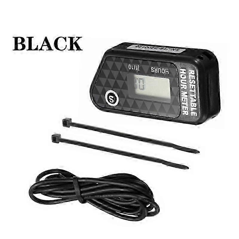 Waterproof LCD Resettable Hour Meter Counter Maintenance Reminder in Black/Red Match Motorcycle/ATV/Motor Boat/Lawn Mower~29183 26s
