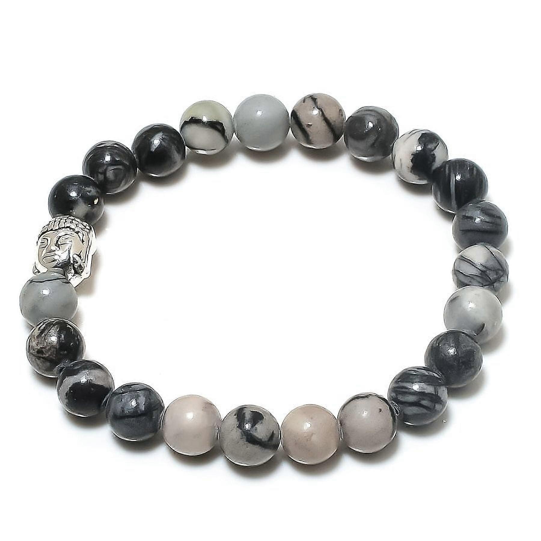 Natural Zebra Jasper Gemstone Handmade Cuff Adjustable