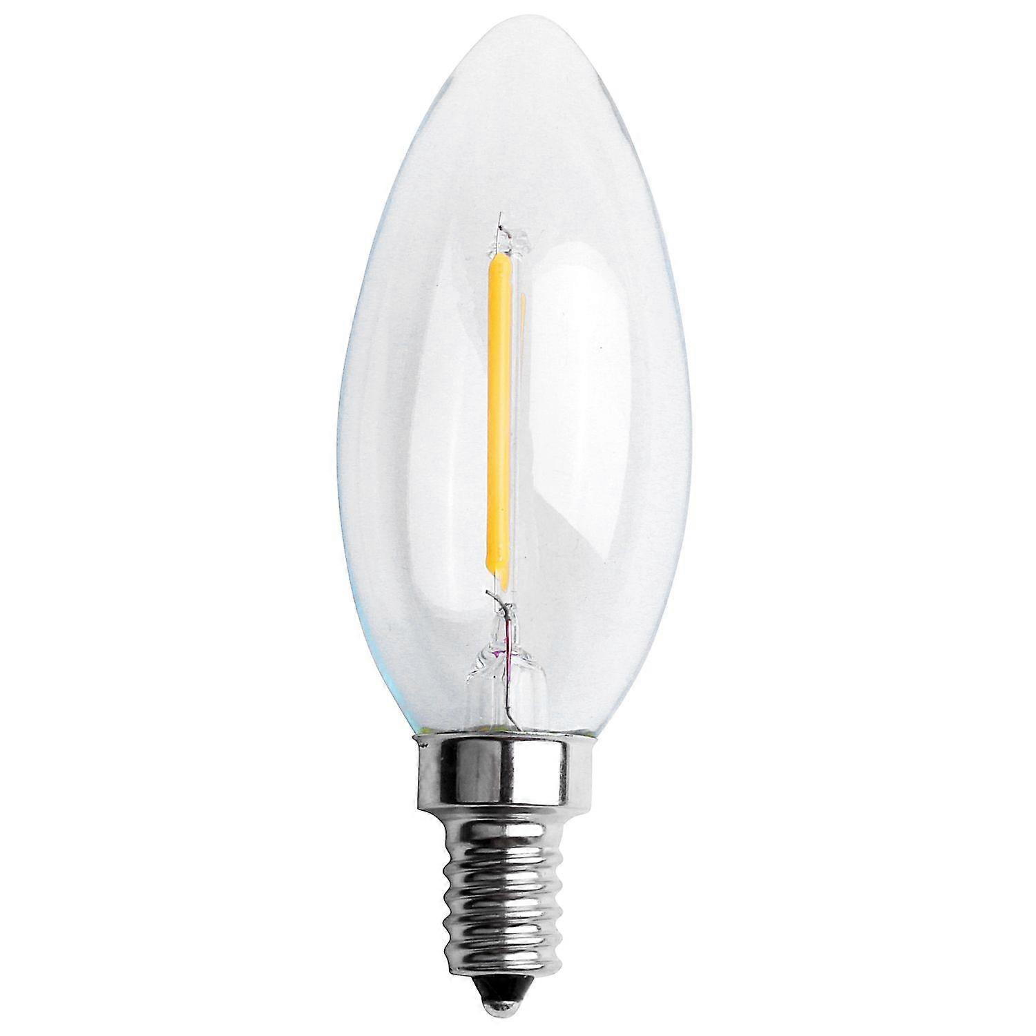 Dimmable E12 2W COB Candle Filament LED Light Bulb Lamp 10*3.5cm