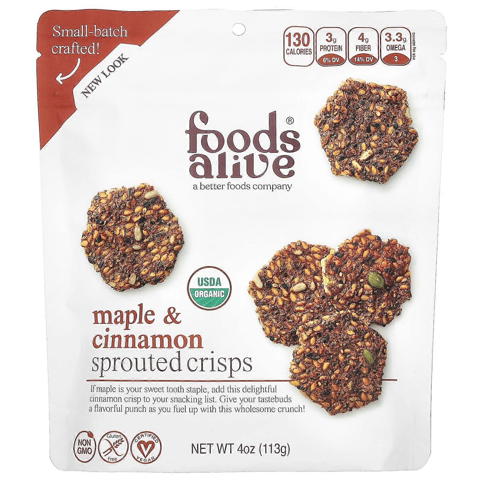 Sprouted Crisps, Maple & Cinnamon, 4 oz (113 g)