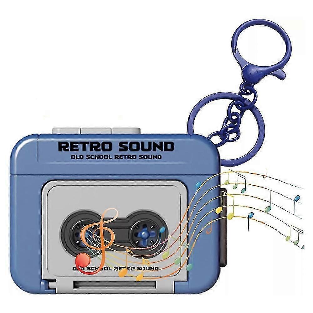 Creative Mini Tape Recorder Keychain, Vintage Recorder Tape Keychain New