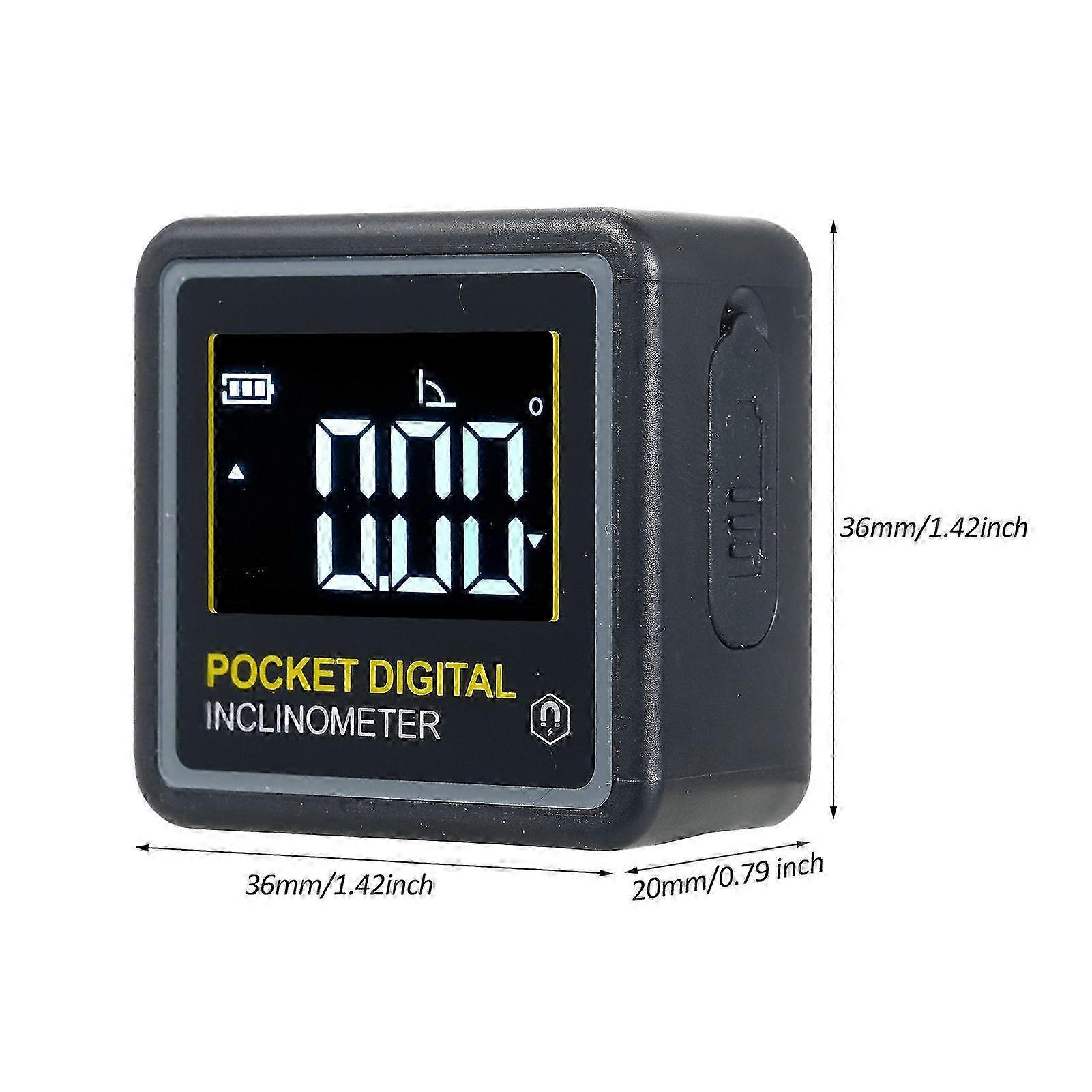 4 x 90 Portable Digital Inclinometer LCD Backlight Digital Protractor Slope Meter Digital Angle Ruler Single-side Magnetics Multifunctional Protractor