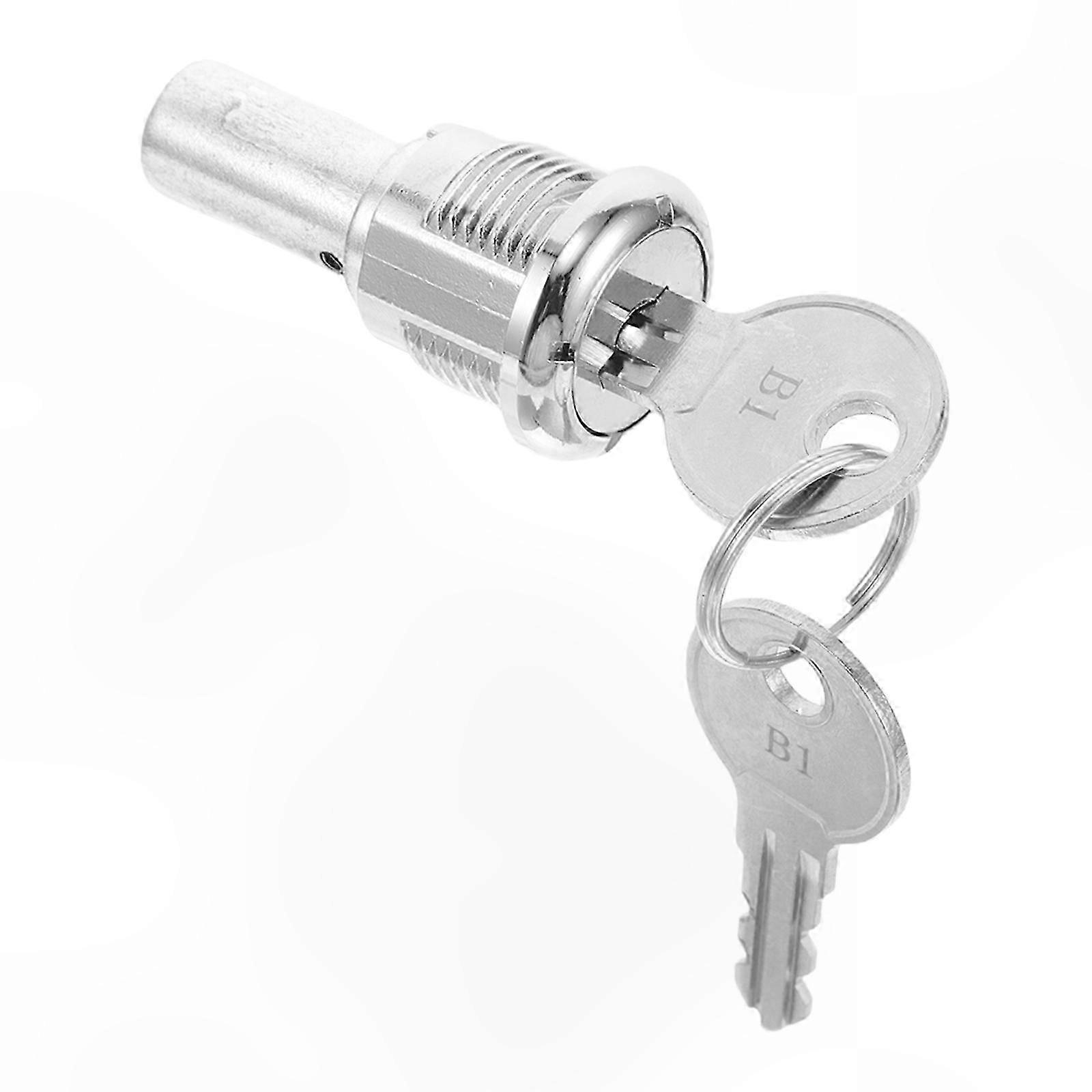 Vending Machine Security Lock Mechanism Flat Tubular Lock System Silver 6.70X2.20X2.20CM 1 Set