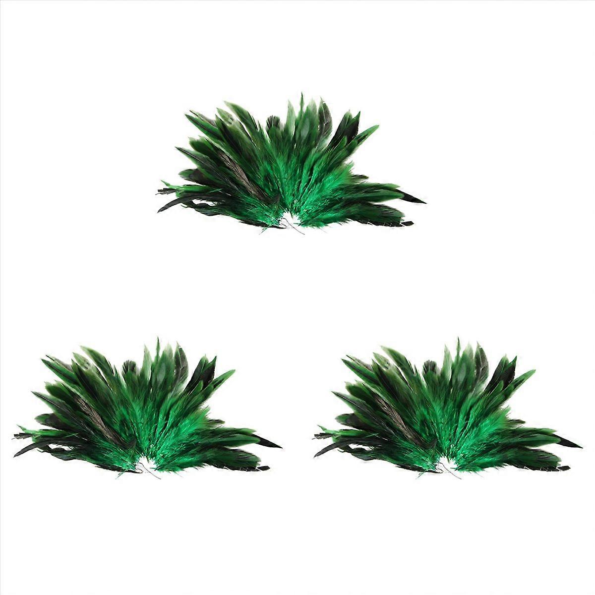 Dekoration Hahnenfedern - Grün