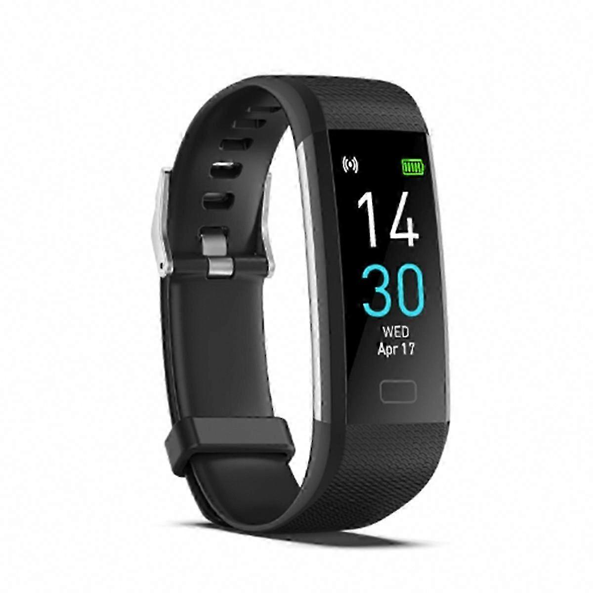 Non-Bluetooth Fitness Pedometer Watch with Step Counter, Sleep Monitor, and Calorie Tracker (Black)