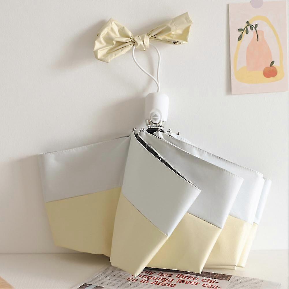 Simple Splicing Vinyl Sunshade Umbrella Portable Foldable Sunscreen Umbrella