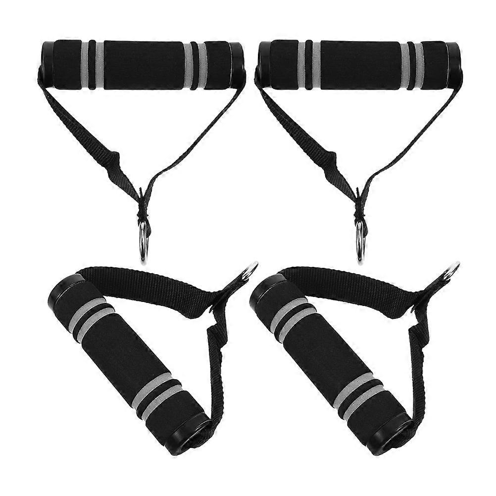 2 Pairs of Handle Attachment for Cable Machine Fitness Puller Handle Resistance Band Handle Part