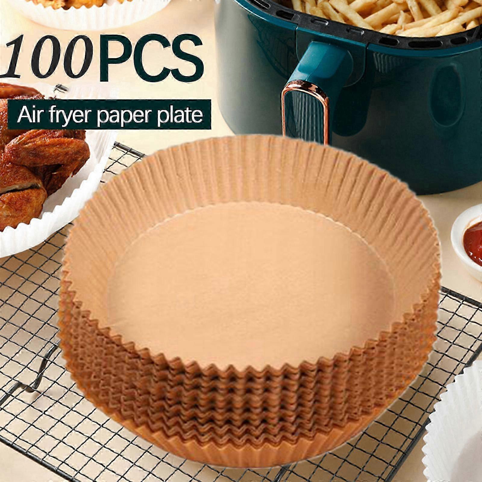 100pcs Round Parchment Paper Sheets Cookie Sheet Liner Thicken Brown2