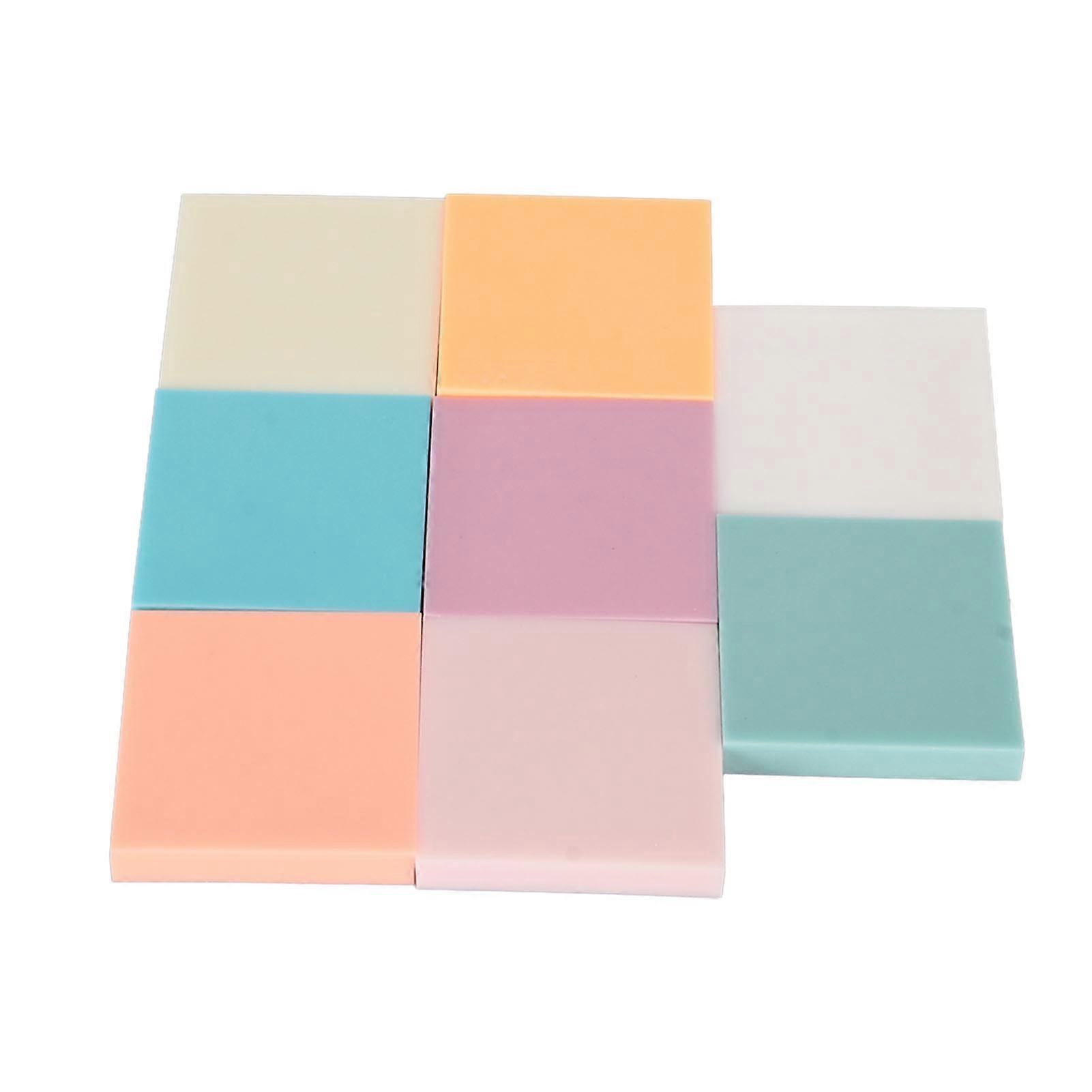 Rubber Carving Blocks Soft 8 Mixed Color Easy Cutting Powder Free Rubber Stamp Carving Blocks 