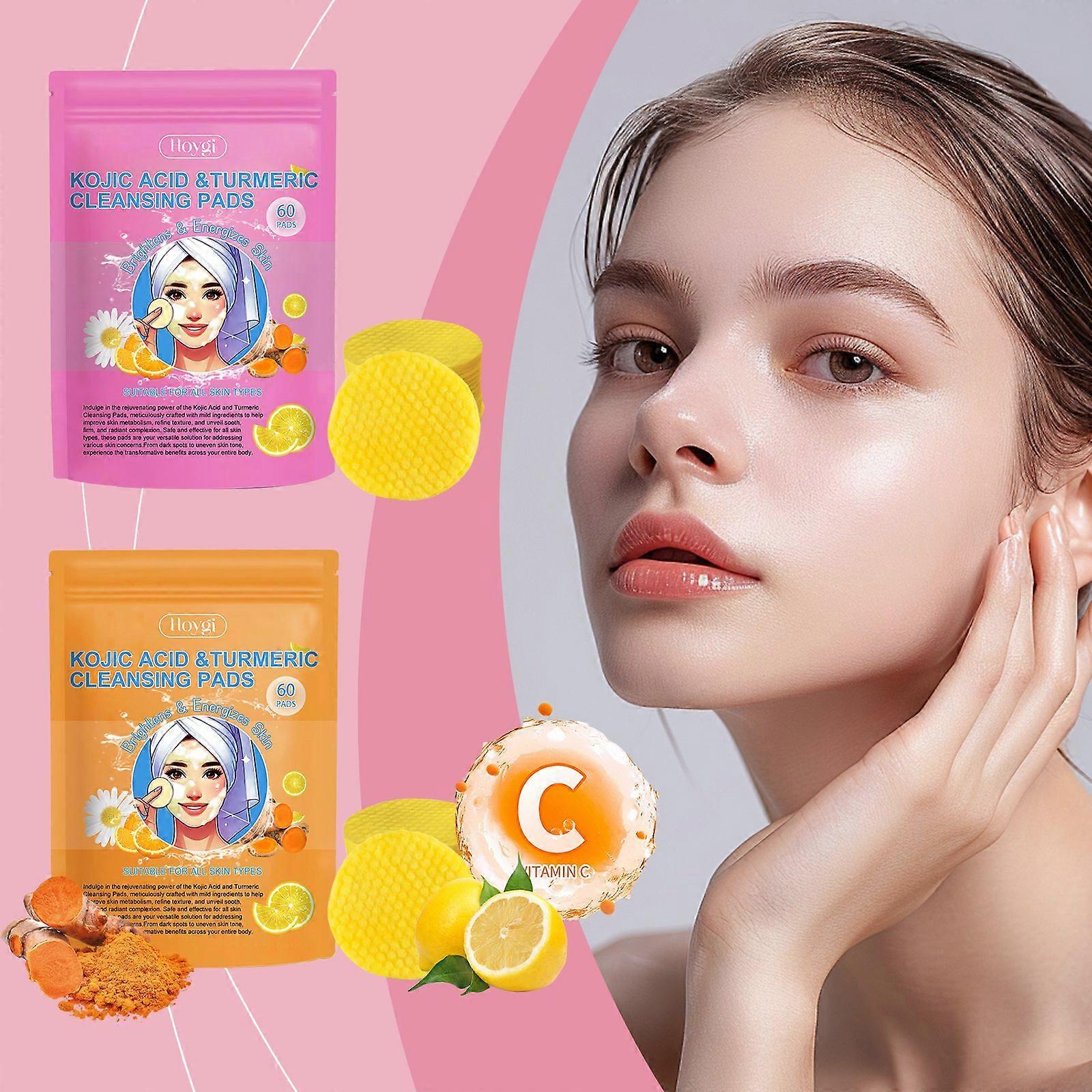 Hoygi Curcumic Acid Cleansing Pad Gently Exfoliates, Deeply Cleanses Without Tightness, And Improves Skin Texture