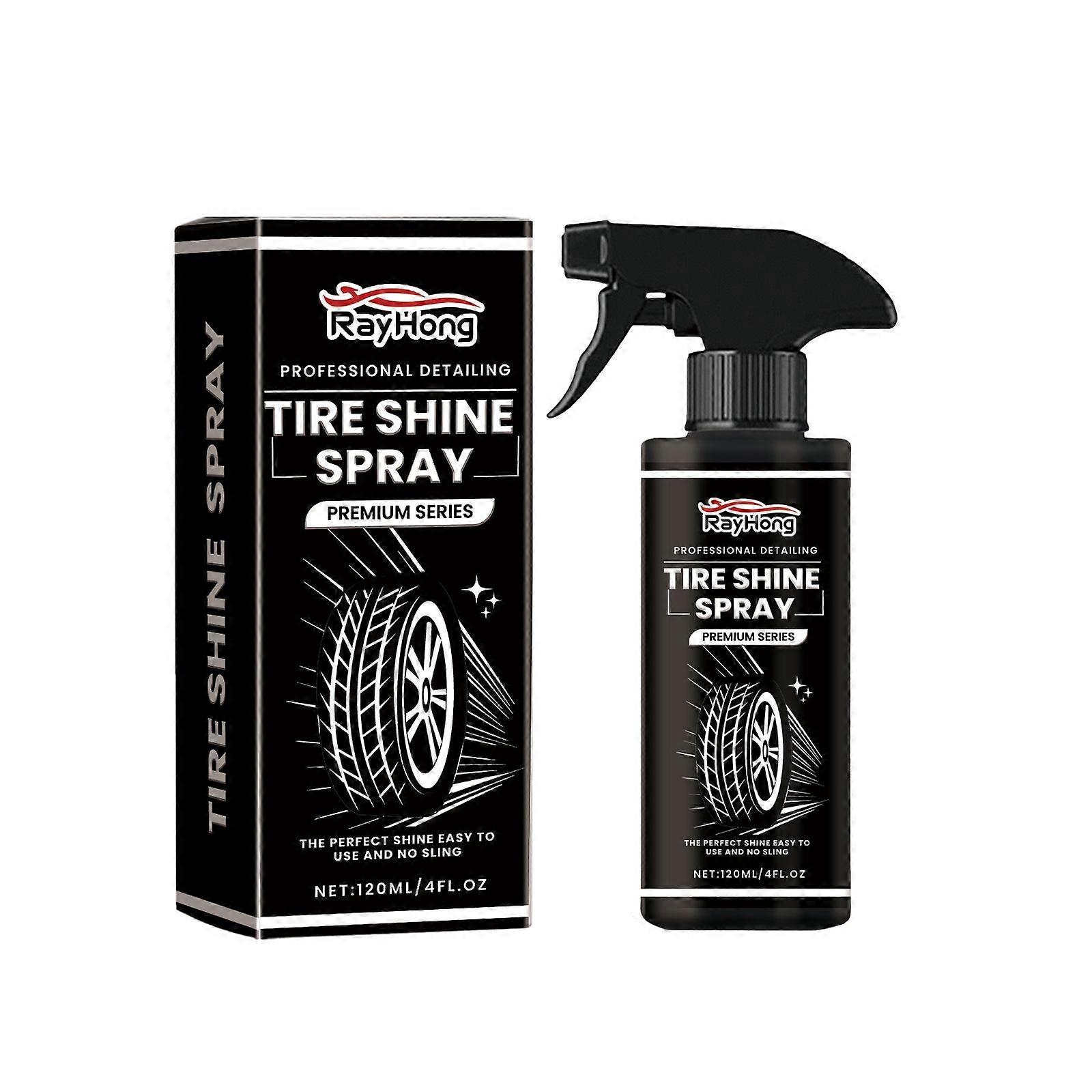 Rayhong Tire Gloss Spray, Wheel Tire Gloss Maintenance Clean Polishing Coating Liquid Coating Agent