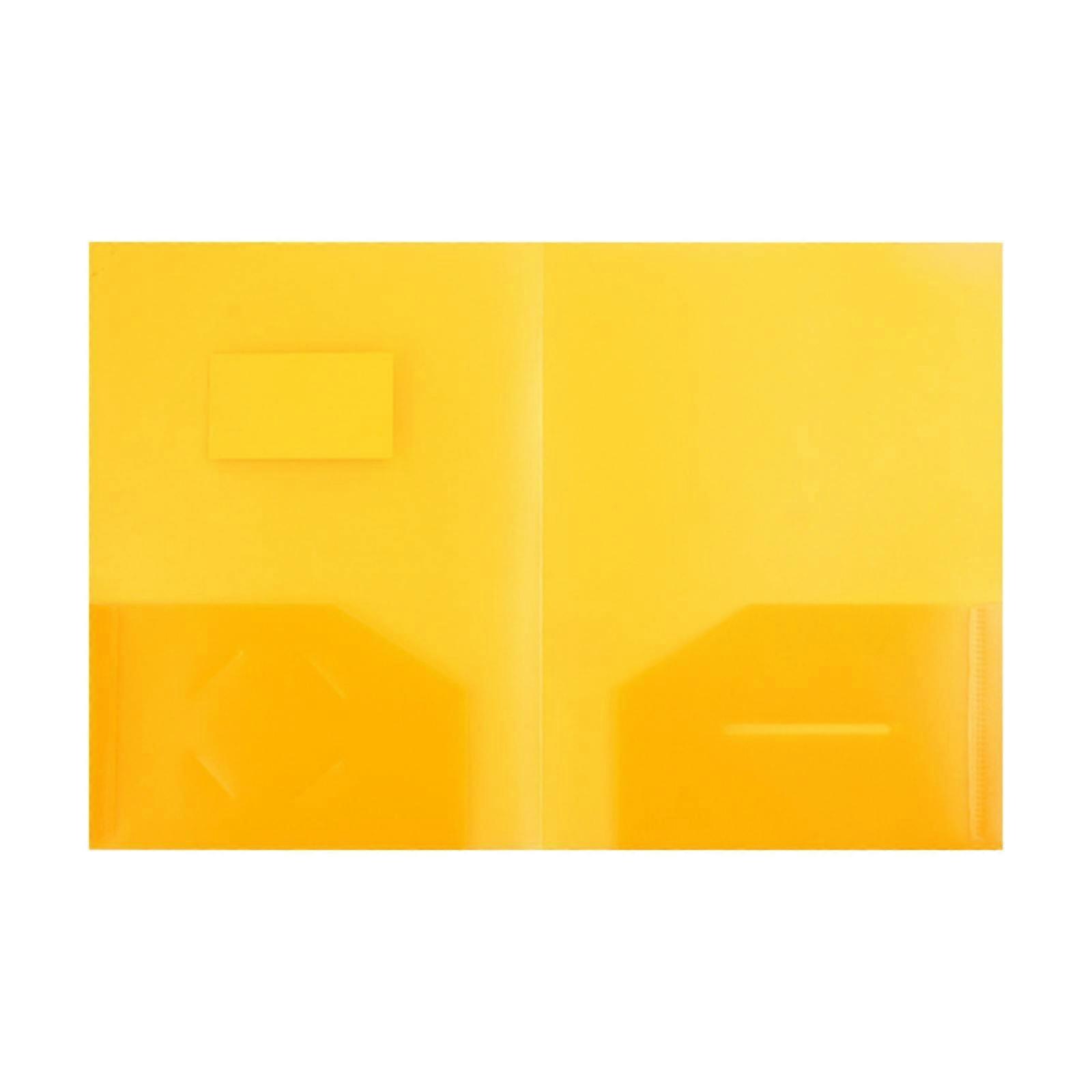 Dcomlko Pack Plastic Pocket Folder Heavy Duty Folders with Pockets Fit A4 Letter Size Paper for School